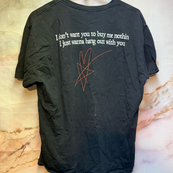 Next Level Apparel Blue October Black Tee with Green and Red Skeleton Design - Picture 3 of 4